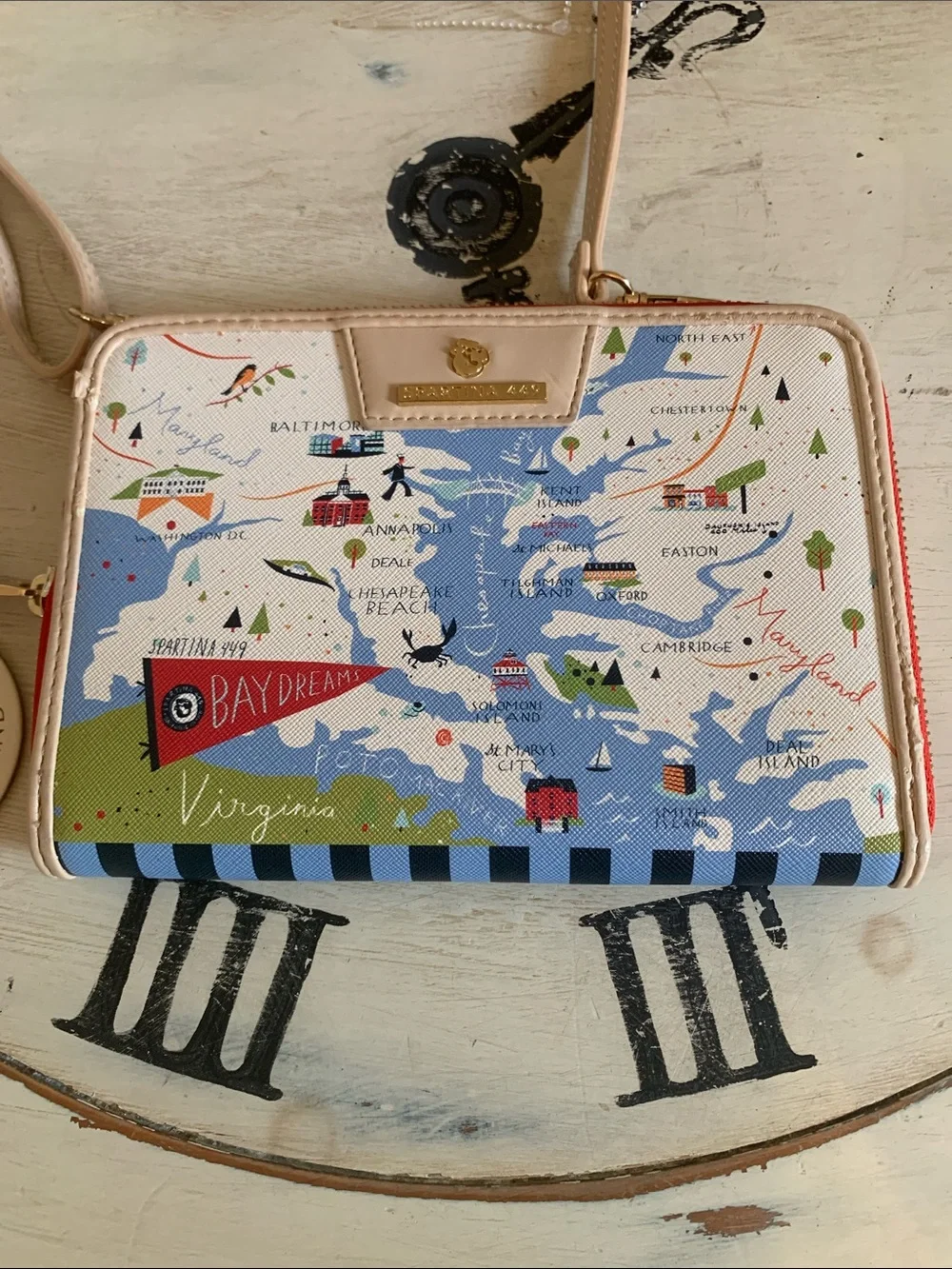 Spartina 449 Maryland All-In-One Phone Crossbody Bag 276350- NEW - Picture 2 of 5